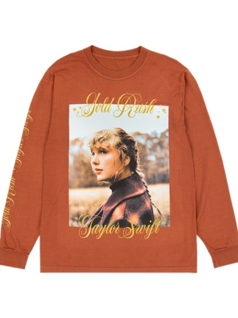 Taylor Swift Official Merchandise Evermore Gold Rush Long sleeve T-shirt